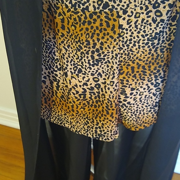 Body Con Romper with sheer overlay - Picture 2 of 5